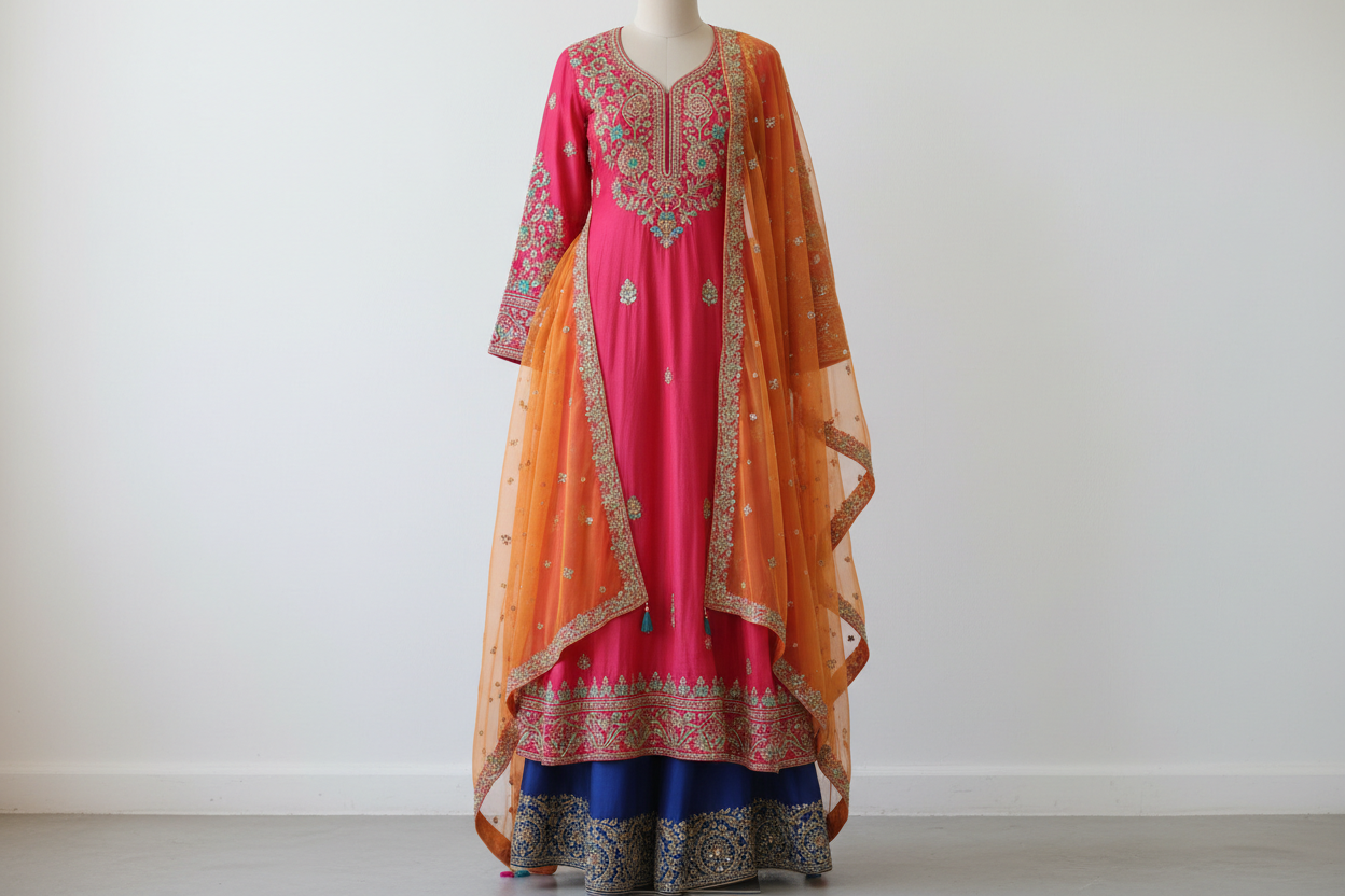 3 piece indian dress in fashin