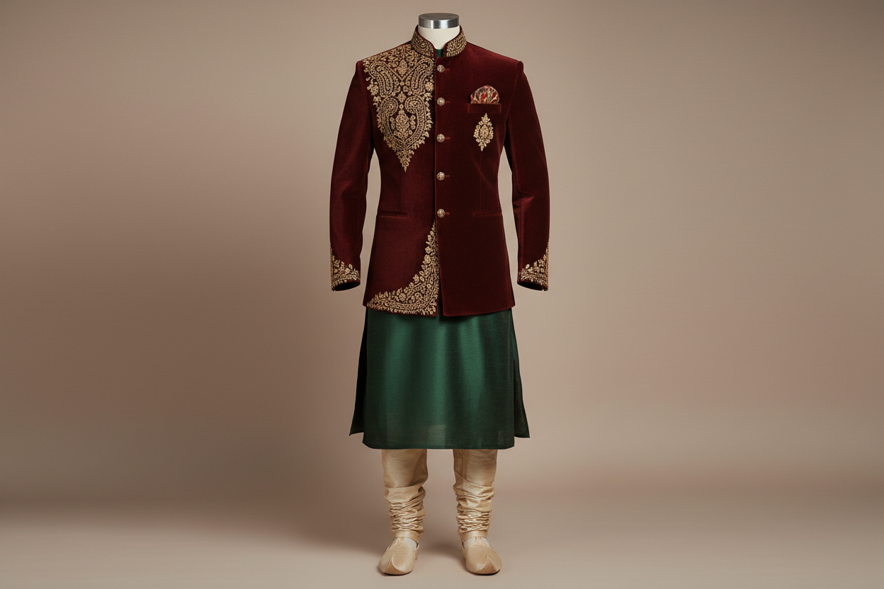 3 piece indian male suit