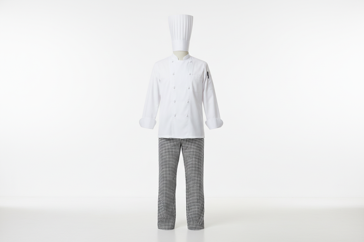 chef uniform witout shoes