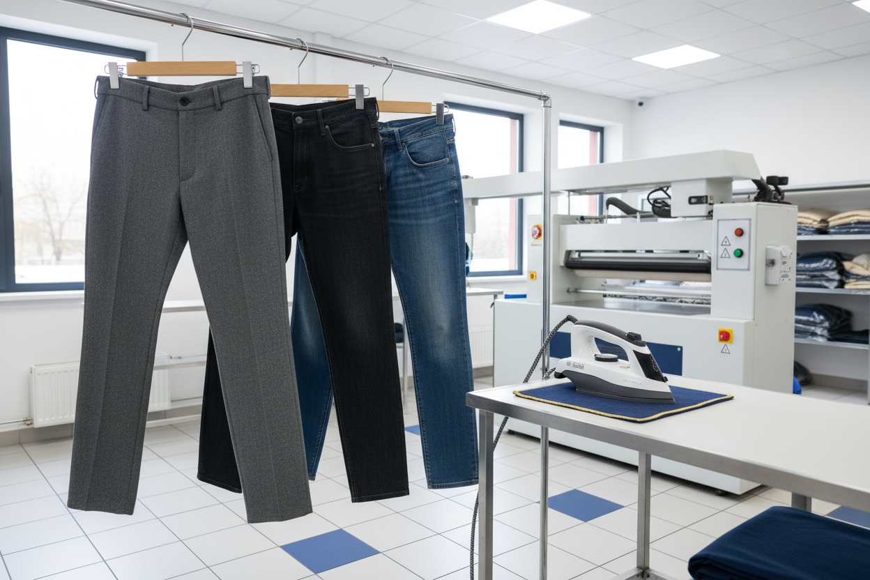 dry cleaning tourser/jean ironing