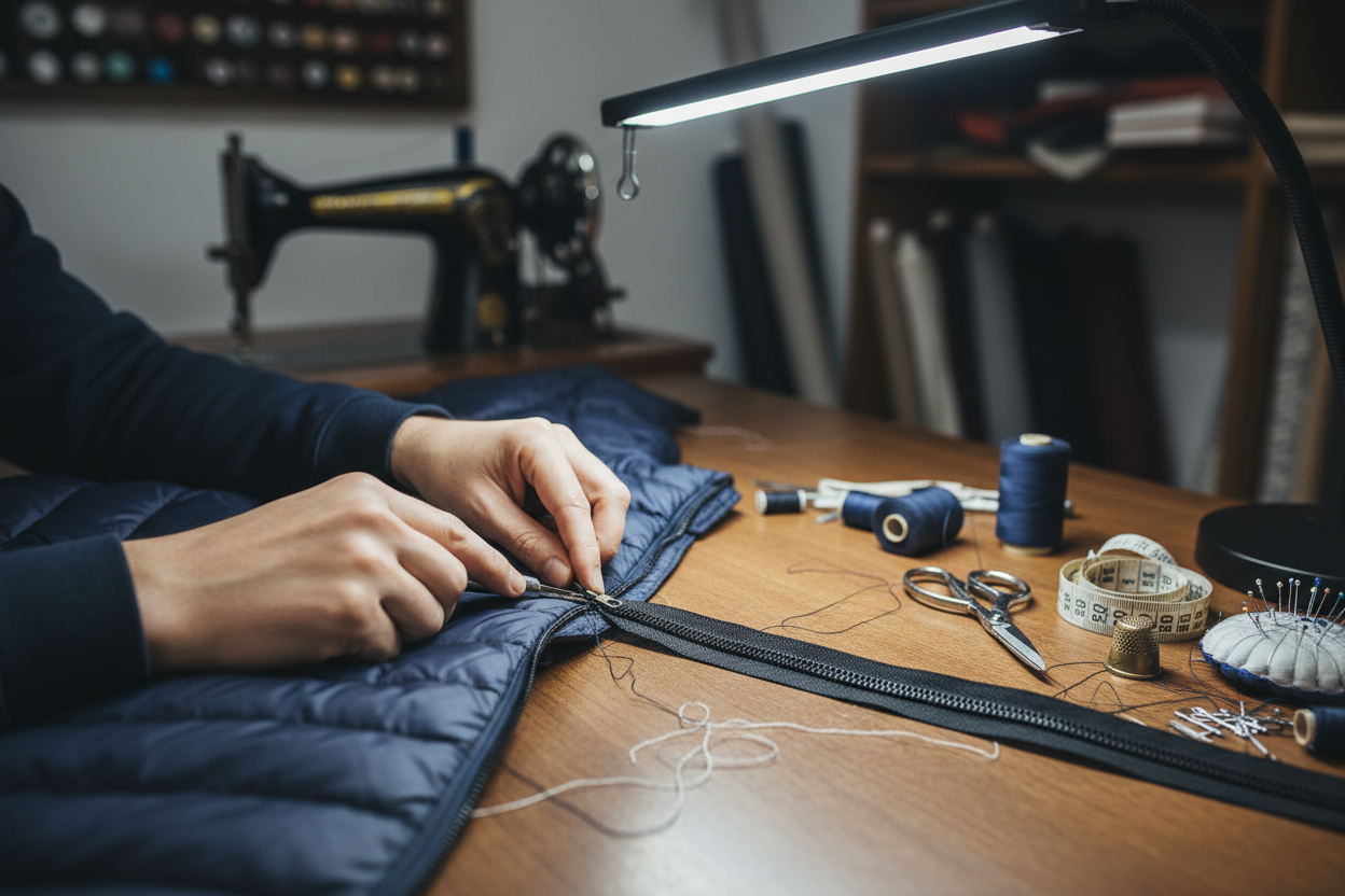 Jackets zip alteration