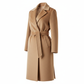knee leght coat beige color