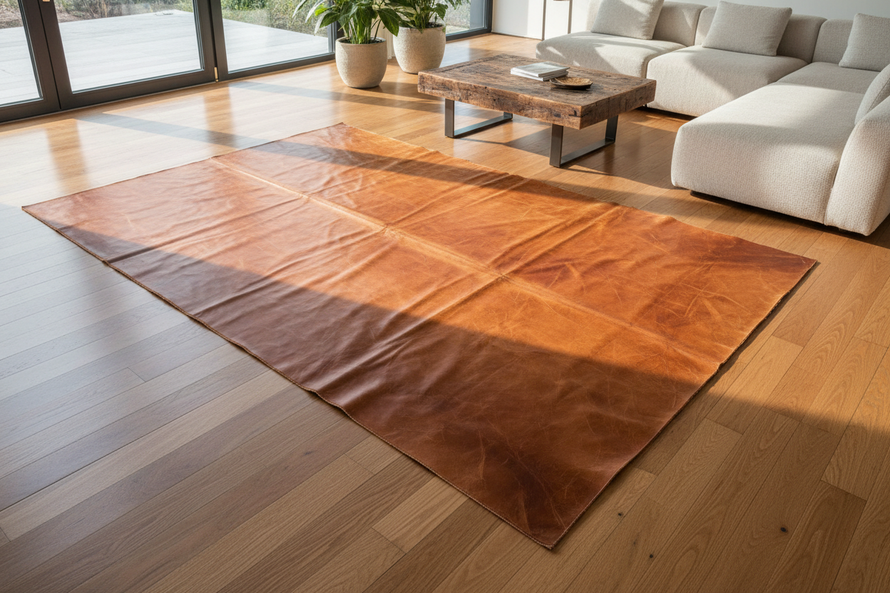 leather rug
