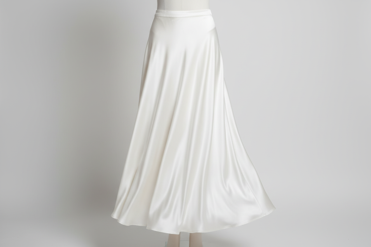 silk skirt in long