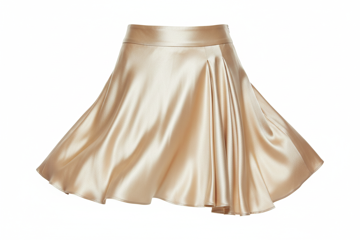 silk skirt in short