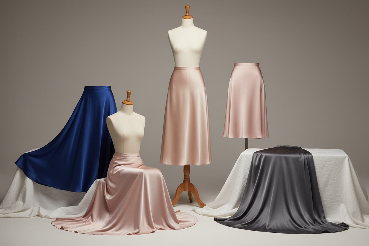 silk skirts in regular