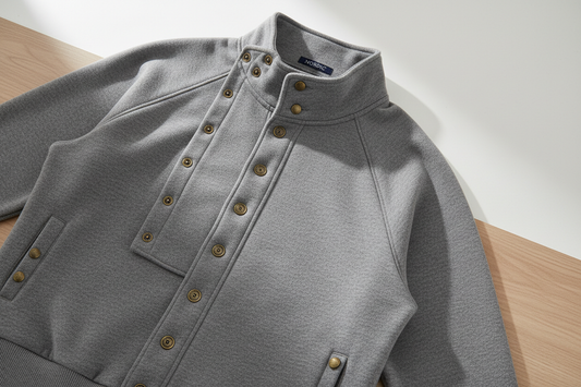 sweat shirt with buttons